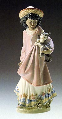My New Pet Cat by Lladro Image is watermarked for copyright protection and is not present on the actual art work.