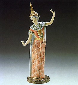 Female Siamese Dancer 1989-93 by Lladro Image is watermarked for copyright protection and is not present on the actual art work.