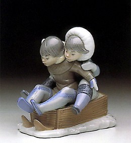 Hang On! 1990-95 by Lladro Image is watermarked for copyright protection and is not present on the actual art work.