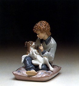 Behave 1990-94 by Lladro Image is watermarked for copyright protection and is not present on the actual art work.