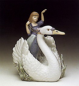 Swan And The Princess 1990-94 by Lladro Image is watermarked for copyright protection and is not present on the actual art work.