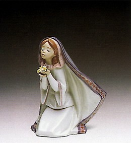 Holy Night 1991-94 by Lladro Image is watermarked for copyright protection and is not present on the actual art work.
