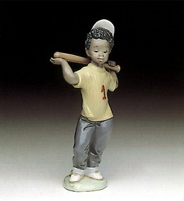 Next At Bat by Lladro Black Legacy Image is watermarked for copyright protection and is not present on the actual art work.