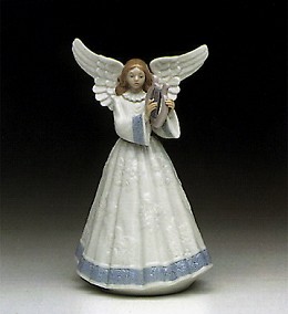 Heavenly Harpist 1991 Only by Lladro Image is watermarked for copyright protection and is not present on the actual art work.