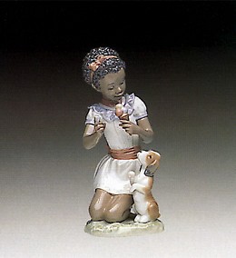 Sharing Sweets by Lladro Black Legacy Image is watermarked for copyright protection and is not present on the actual art work.