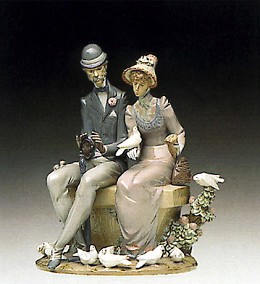 A Quite Afternoon 1992-95 by Lladro Image is watermarked for copyright protection and is not present on the actual art work.