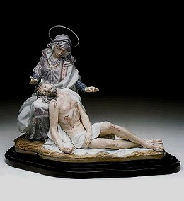 Sorrowful Mother Le 1500  1992-99 by Lladro Image is watermarked for copyright protection and is not present on the actual art work.