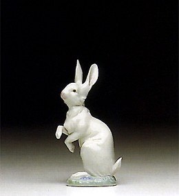 Hippity Hop Rabbit 1992-95 by Lladro Image is watermarked for copyright protection and is not present on the actual art work.