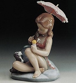 Monday's Child (girl) 1993-97 by Lladro Image is watermarked for copyright protection and is not present on the actual art work.
