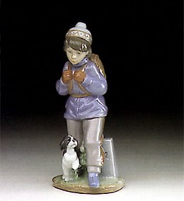 Thursday's Child (boy) 1993-97 by Lladro Image is watermarked for copyright protection and is not present on the actual art work.