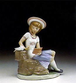 Sunday's Child (girl) 1993-97 by Lladro Image is watermarked for copyright protection and is not present on the actual art work.