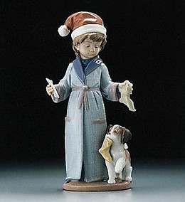 Dear Santa 1995-99 by Lladro Image is watermarked for copyright protection and is not present on the actual art work.