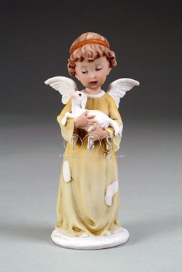 Little Angel With Lamb by Giuseppe Armani Image is watermarked for copyright protection and is not present on the actual art work.
