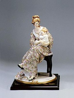 Mother And Child by Giuseppe Armani Image is watermarked for copyright protection and is not present on the actual art work.