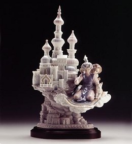 Dreams Of Aladdin 1996-99 by Lladro Image is watermarked for copyright protection and is not present on the actual art work.
