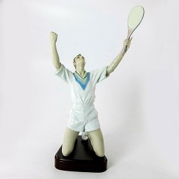 Tennis Champion 1996-99 by Lladro Image is watermarked for copyright protection and is not present on the actual art work.