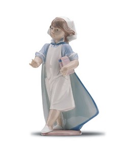 Young Nurse 1996-01 by Lladro Image is watermarked for copyright protection and is not present on the actual art work.
