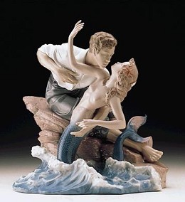 Sea Of Love 1997-00 by Lladro Image is watermarked for copyright protection and is not present on the actual art work.
