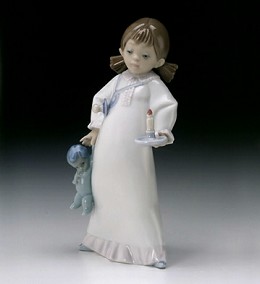 Time For Bed by Lladro Image is watermarked for copyright protection and is not present on the actual art work.