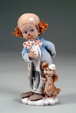 Little Clown by Giuseppe Armani Image is watermarked for copyright protection and is not present on the actual art work.