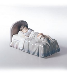 Bedtime Buddies by Lladro Image is watermarked for copyright protection and is not present on the actual art work.