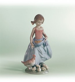 Afternoon Snack by Lladro Image is watermarked for copyright protection and is not present on the actual art work.
