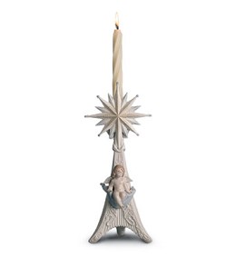 Angelic Light - Candleholder by Lladro Image is watermarked for copyright protection and is not present on the actual art work.