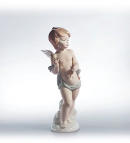 Cupids Arrow 2000-02 by Lladro Image is watermarked for copyright protection and is not present on the actual art work.