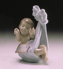 Heavens Gift (boy - Blank Card) by Lladro Image is watermarked for copyright protection and is not present on the actual art work.