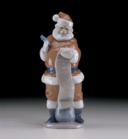 Santa's List by Lladro Image is watermarked for copyright protection and is not present on the actual art work.
