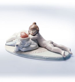 Christmas Buddies by Lladro Image is watermarked for copyright protection and is not present on the actual art work.