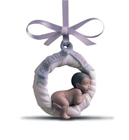Baby's First Christmas 2001 (black Legacy) Ornament by Lladro Image is watermarked for copyright protection and is not present on the actual art work.