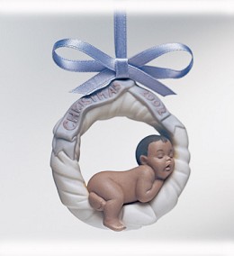 Baby's First Christmas 2002 (black Legacy) Ornament by Lladro Image is watermarked for copyright protection and is not present on the actual art work.