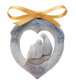 Our First Christmas 2003 Ornament by Lladro Image is watermarked for copyright protection and is not present on the actual art work.