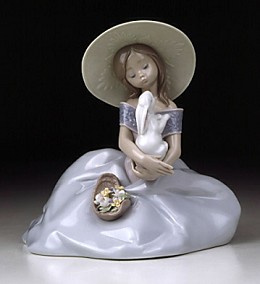 Bunny Kisses 2001 Event by Lladro Image is watermarked for copyright protection and is not present on the actual art work.