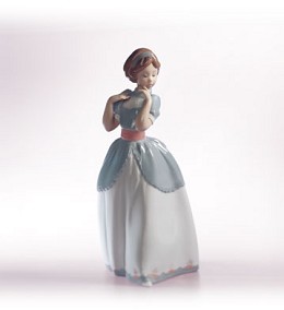 A Proper Pose by Lladro Image is watermarked for copyright protection and is not present on the actual art work.