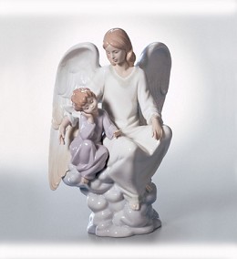 Heavenly Apprentice by Lladro Image is watermarked for copyright protection and is not present on the actual art work.