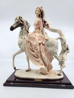 Lady On Horse by Giuseppe Armani Image is watermarked for copyright protection and is not present on the actual art work.