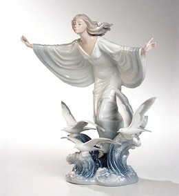 Allegory Of The Sea by Lladro Image is watermarked for copyright protection and is not present on the actual art work.