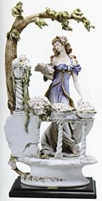 The Flower Girl/the Florist by Giuseppe Armani Image is watermarked for copyright protection and is not present on the actual art work.
