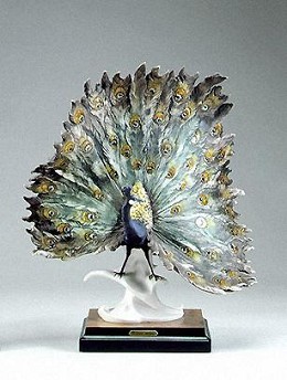 Peacock by Giuseppe Armani Image is watermarked for copyright protection and is not present on the actual art work.