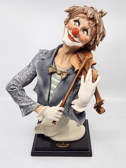 The Fiddler Clown by Giuseppe Armani Image is watermarked for copyright protection and is not present on the actual art work.