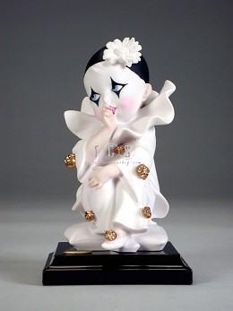 Pierrot Sucking Finger by Giuseppe Armani Image is watermarked for copyright protection and is not present on the actual art work.