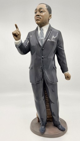 Dr Martin Luther King Jr by Lladro Image is watermarked for copyright protection and is not present on the actual art work.