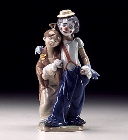 Pals Forever 2000 Millennium Society by Lladro Image is watermarked for copyright protection and is not present on the actual art work.