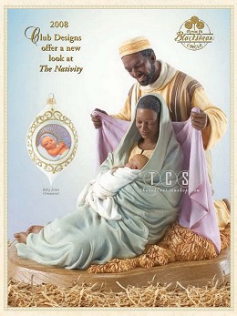 The Holy Family 2008 Blackshear Membership by Ebony Visions Image is watermarked for copyright protection and is not present on the actual art work.