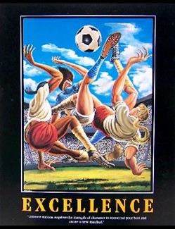 Excellence-Unsigned by Ernie Barnes Image is watermarked for copyright protection and is not present on the actual art work.
