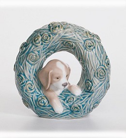 Puppy Natural Frames by Lladro Image is watermarked for copyright protection and is not present on the actual art work.