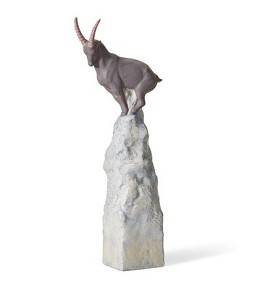 Balance Goat I by Lladro Image is watermarked for copyright protection and is not present on the actual art work.