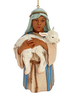 The Young Shepherd 2012 Ornament by Ebony Visions Image is watermarked for copyright protection and is not present on the actual art work.